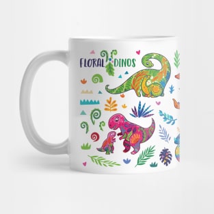 Floral Dinos Mug